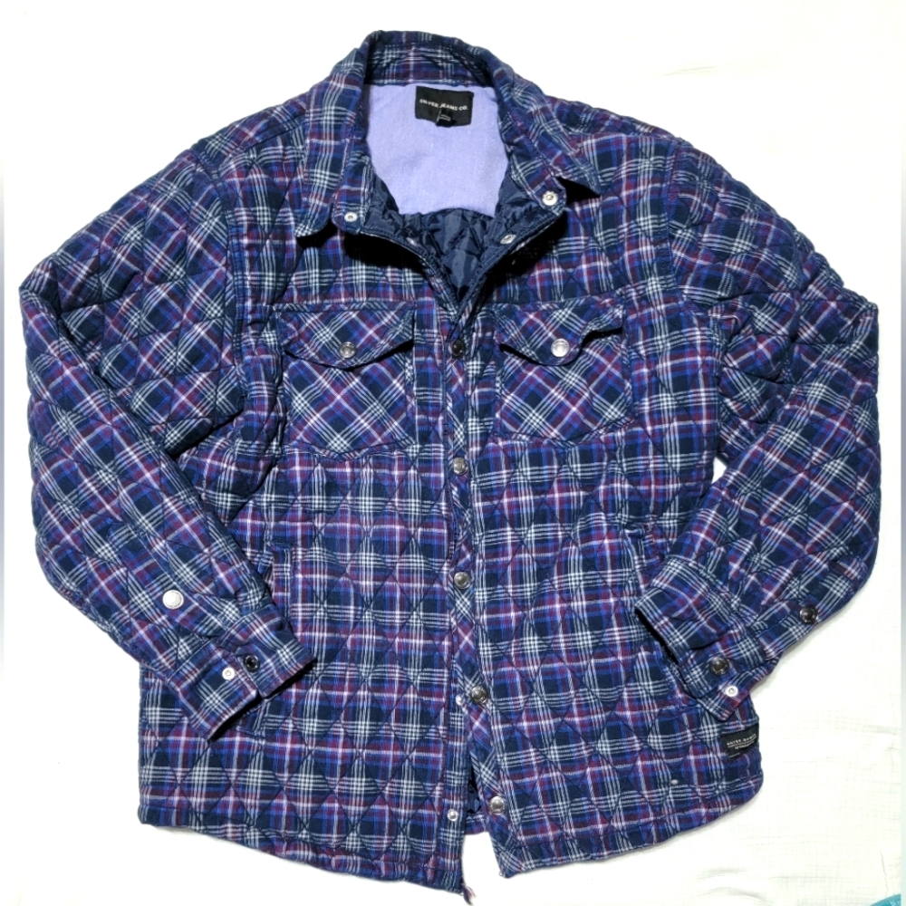 Silver Jeans Co. Men's Corduroy Shacket Plaid Jacket Size Large